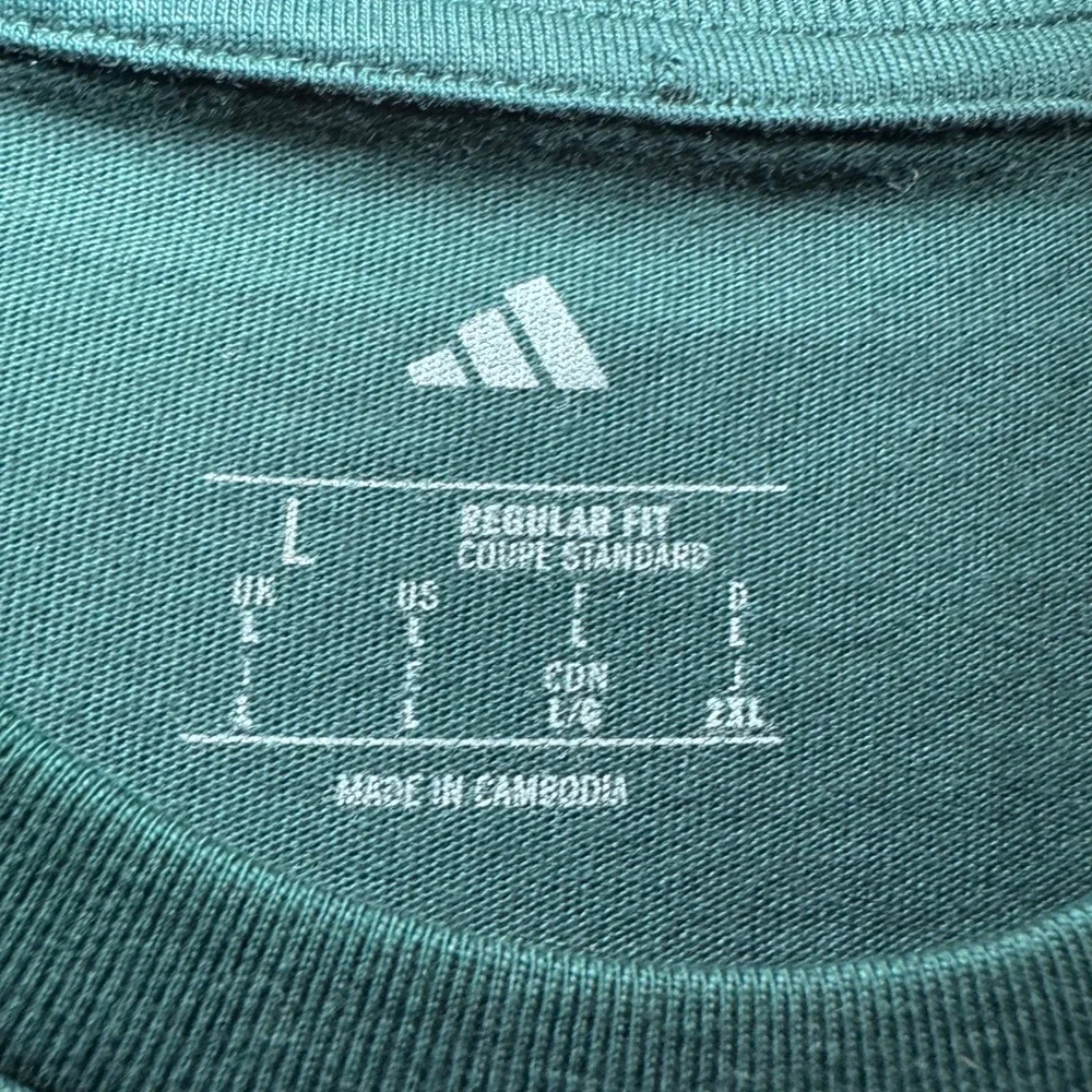 Adidas Still Swinging Tour Skeleton Golf‎ T-Shirt Mens Large Green Graphic Tee